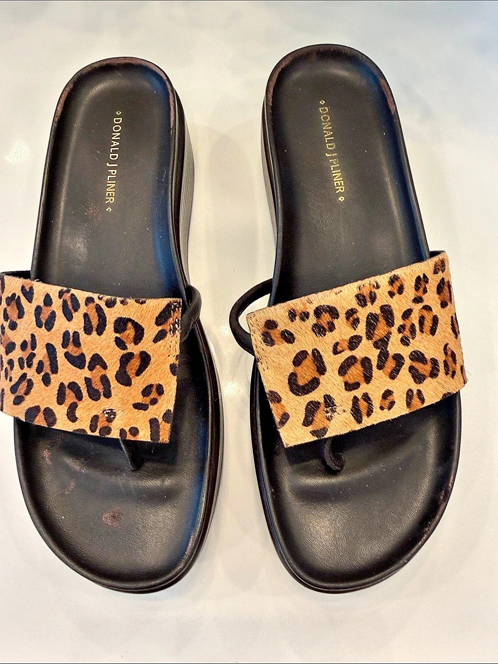 Donald J Pliner Fifi Leopard Print Wedge Sandal Sandals